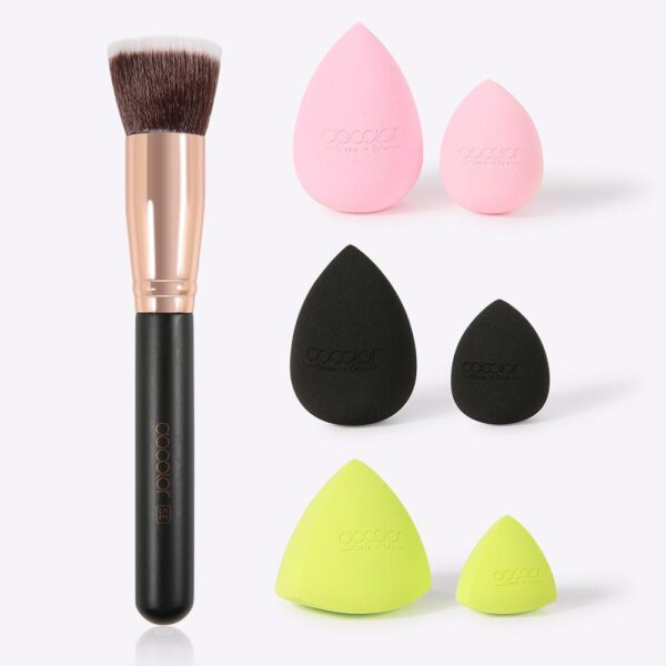 Neon Makeup Sponge Collection - Ensemble de beauty blinder et un pinceau fond de teint