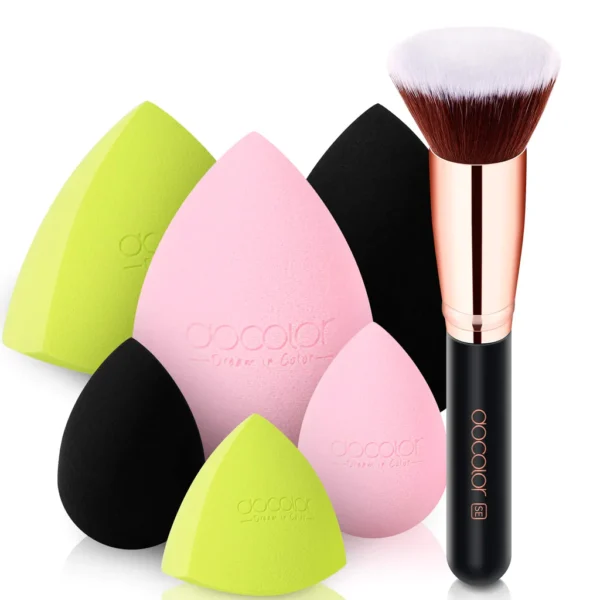 Neon Makeup Sponge Collection - Ensemble de beauty blinder et un pinceau fond de teint